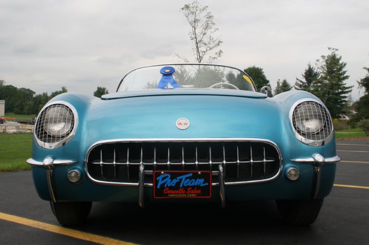 1954, Chevrolet, Corvette blue, Classic, Old, Vintage, Original, Usa, 3580×2380 01 HD Wallpaper Desktop Background