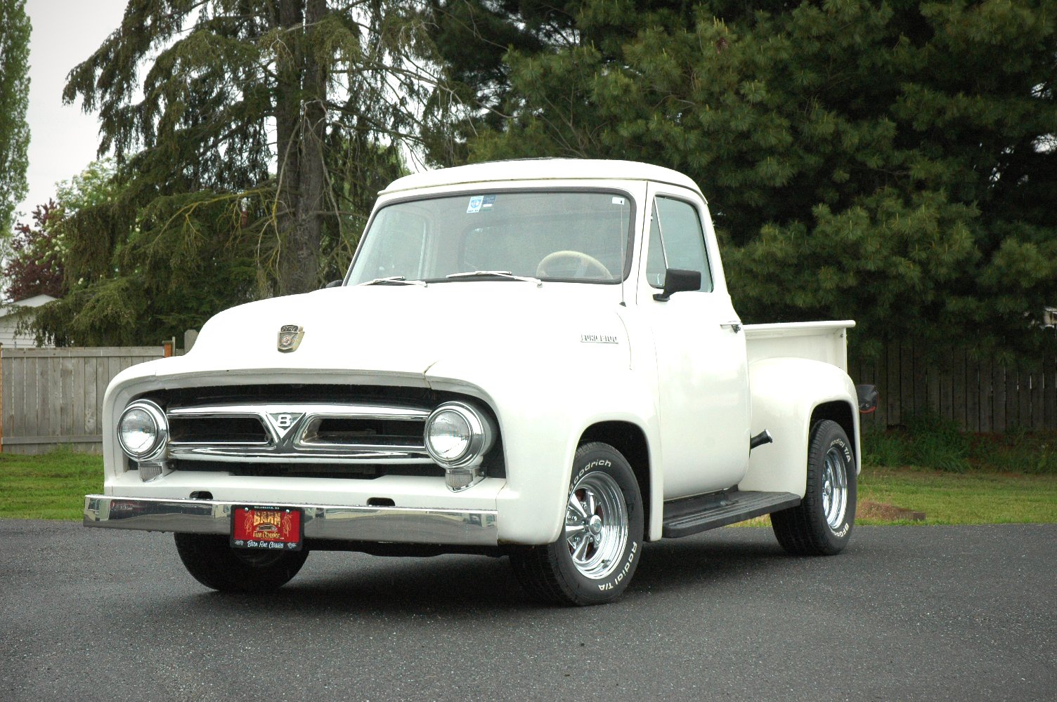 1953, Ford, F100, Pickup, Hotrod, Hot, Rod, Custom, Old, School, White