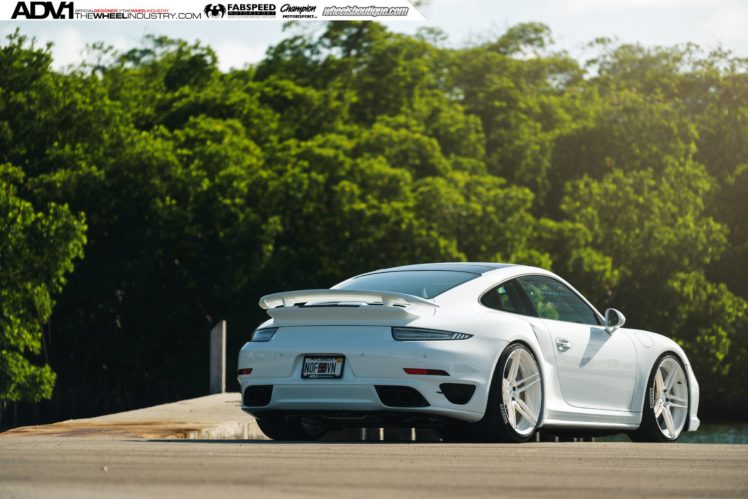 adv, 1, Wheels, Porsche, 991, Turbo, S, White, Tuning, 2015, Cars HD Wallpaper Desktop Background