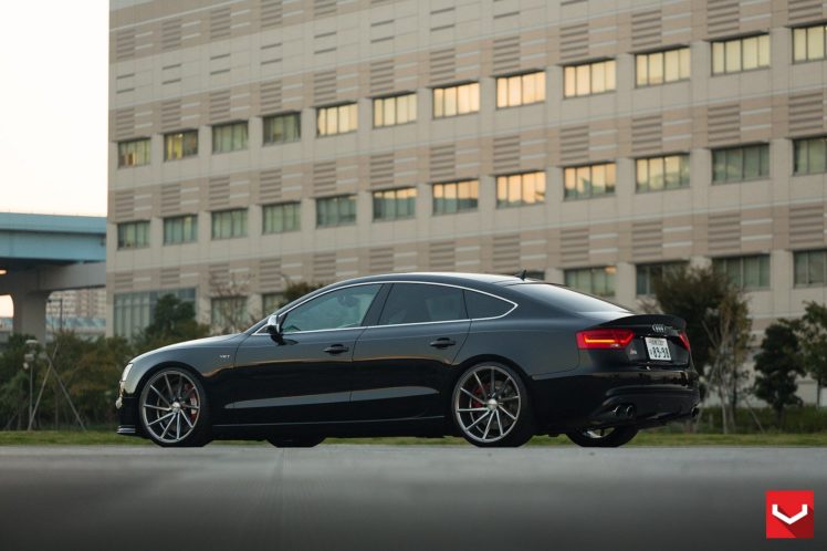 vossen, Wheels, Audi, S5, Sportback, Black, Tuning, Cars HD Wallpaper Desktop Background