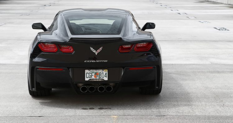 vossen, Wheels, Corvette, Stingray, C7, Black, Tuning, Cars HD Wallpaper Desktop Background