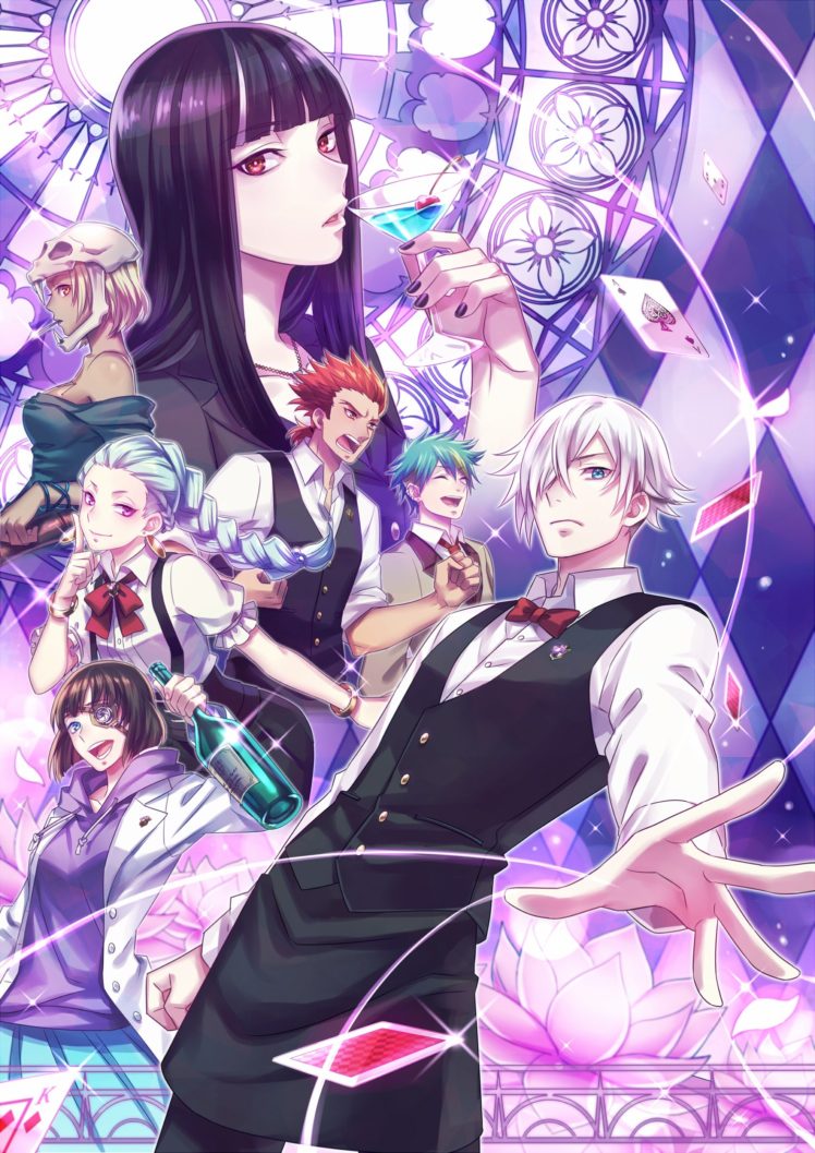 death, Parade, Anime, Series, Couple, Group, Long, Hair, Girl, Guy HD Wallpaper Desktop Background