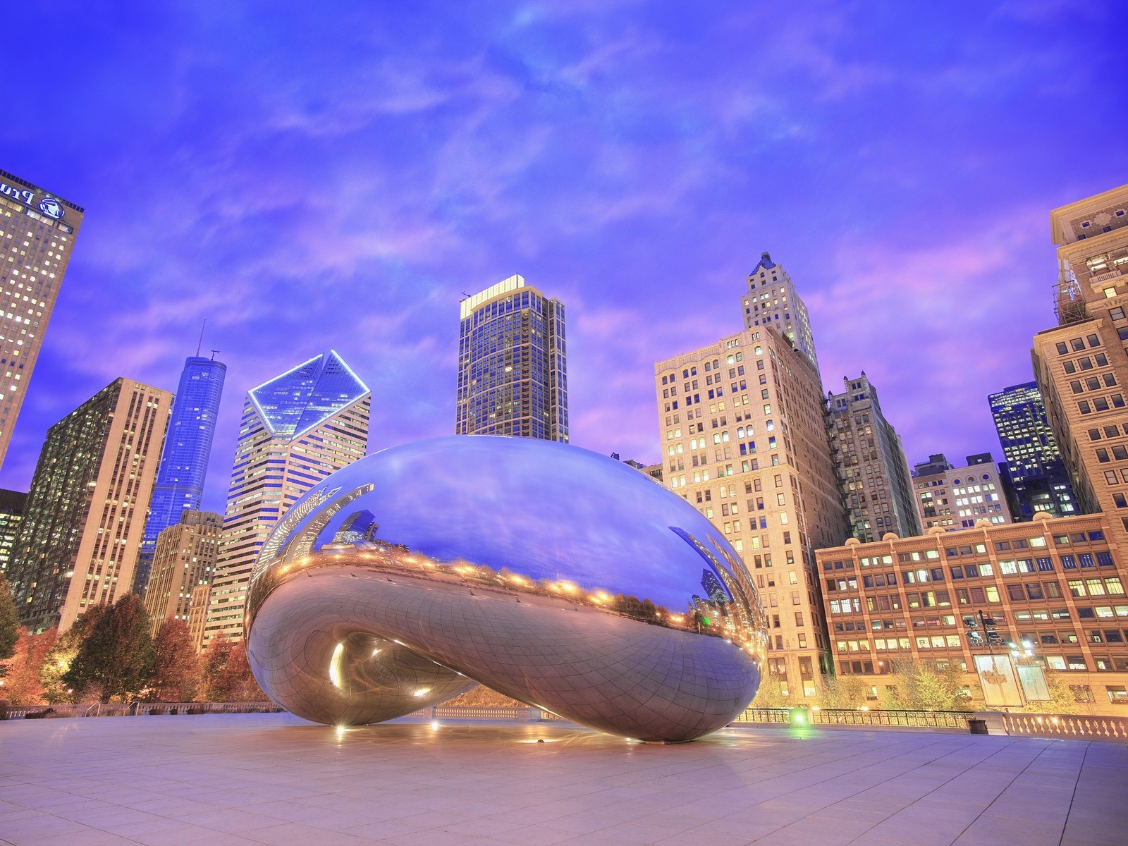 Landscapes, Nature, Chicago, Mirrors, Sculpture, Reflections, Evening 