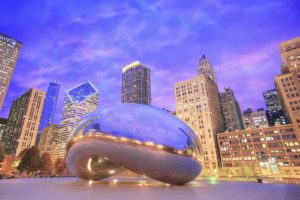 landscapes, Nature, Chicago, Mirrors, Sculpture, Reflections, Evening, Illinois