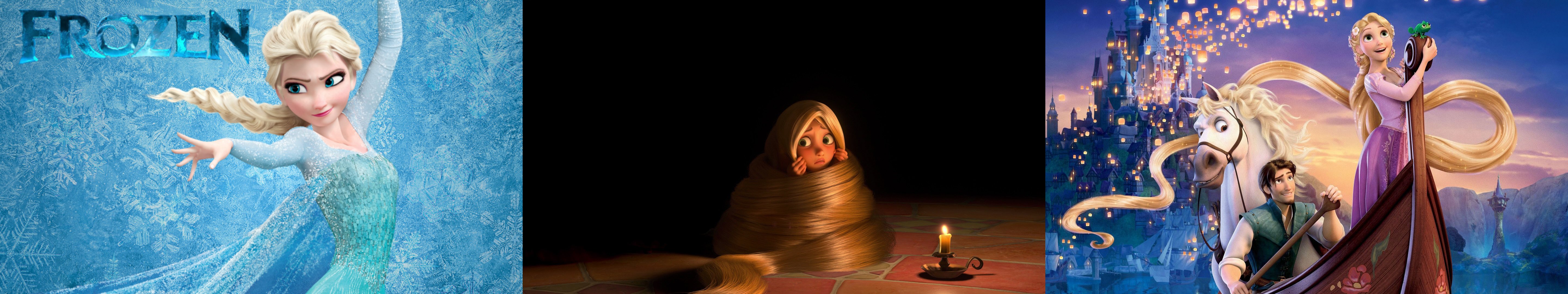 wallpaper, Triple, Multi, Multiple, Screen, Monitor, Movie, Raiponce, Tangled Wallpaper