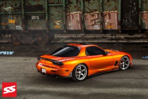 1994, Mazda, Rx 7, Coupe, Cars, Modified, Orange