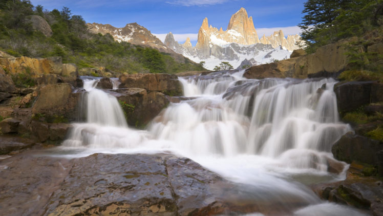 mountains, Landscapes, Waterfalls HD Wallpaper Desktop Background