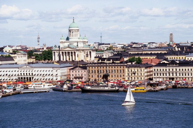 helsinki, Finlandia, Europa, Puerto, Mar, Edificios HD Wallpaper Desktop Background