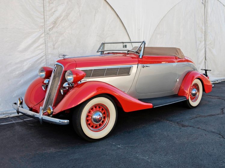 1935, Studebaker, Dictator, Roadster, Classic, Old, Retro, Vintage, Red, Silver, Usa, 2048×1536 01 HD Wallpaper Desktop Background