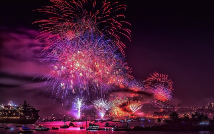 night, Fireworks, Cities HD Wallpaper Desktop Background