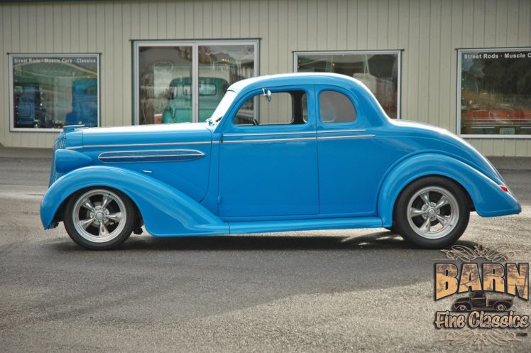 1936, Chrysler, Coupe, 5, Window, Streetrod, Hotrod, Hot, Rod, Street, Blue, Usa, 1500×1000 03 HD Wallpaper Desktop Background