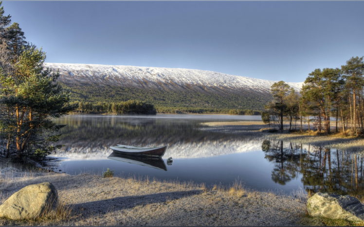 river, Norway, Lodka, Landscape, Lesja, Hdr, Nature HD Wallpaper Desktop Background