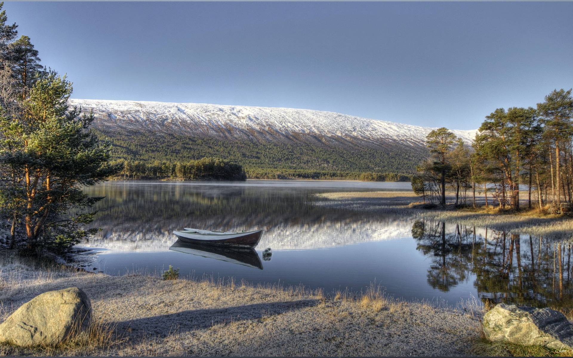 river, Norway, Lodka, Landscape, Lesja, Hdr, Nature Wallpaper