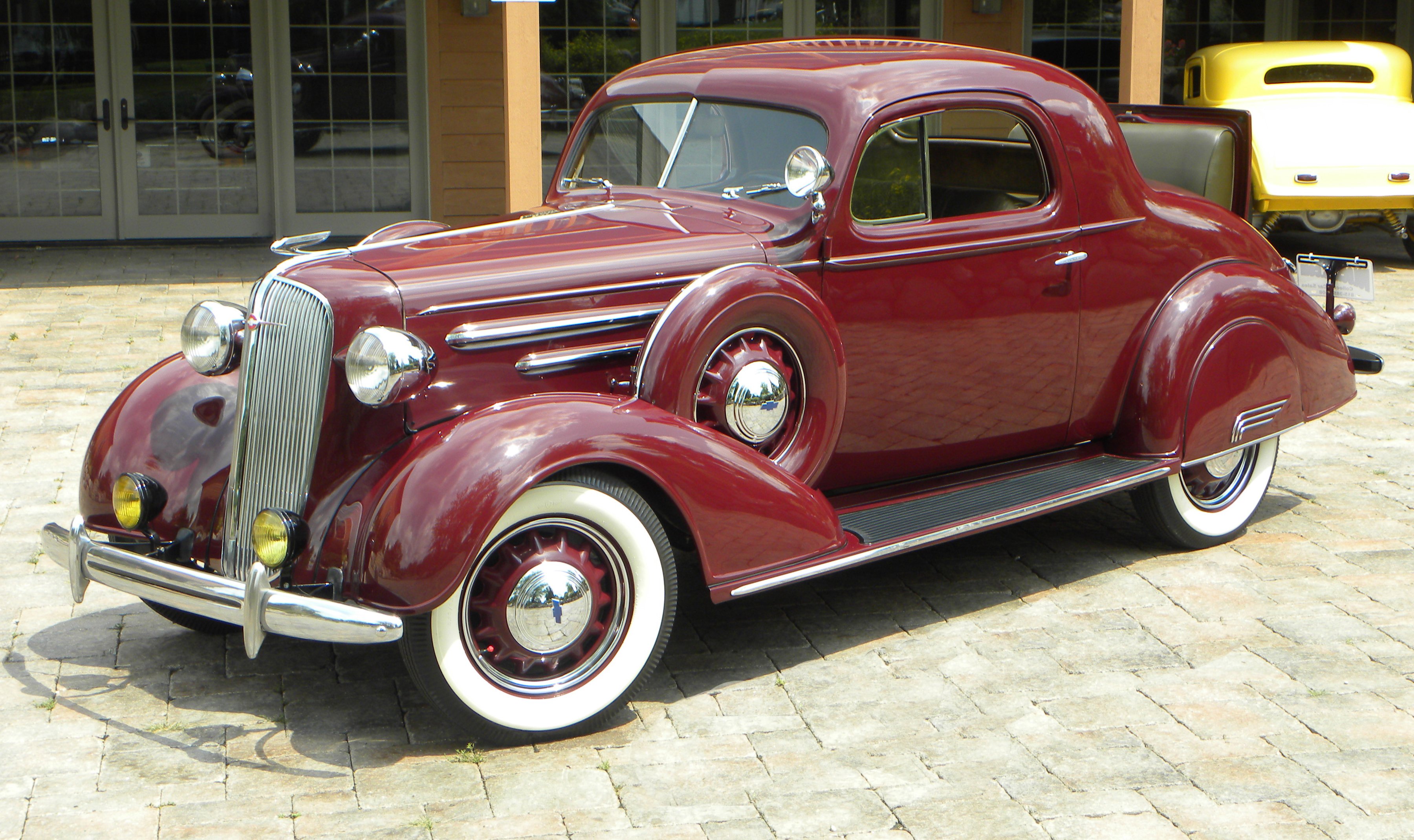 1936, Chevy, Coupe, 3, Window, Classic, Old, Retro, Vintage, Usa, 3600x1907 01 Wallpaper