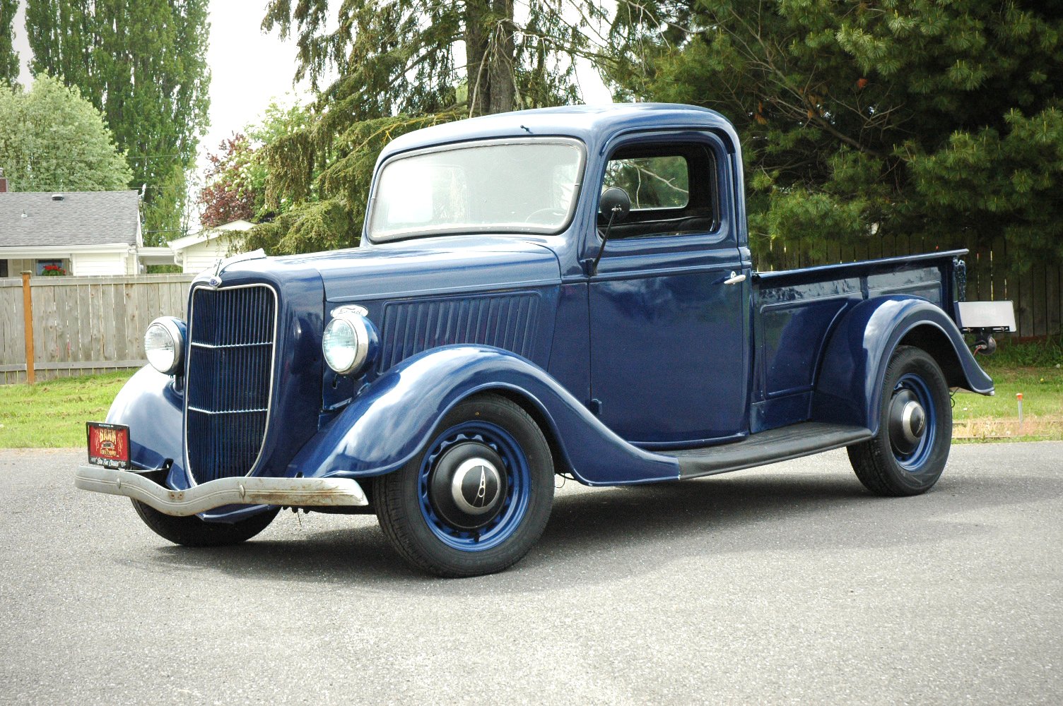 1936 Ford Pickup Classic Old Retro Vintage Blue Usa 1500x1000