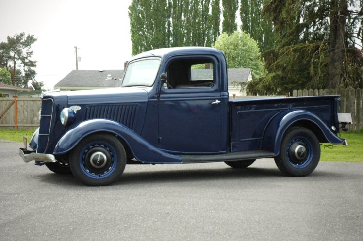 1936, Ford, Pickup, Classic, Old, Retro, Vintage, Blue, Usa, 1500×1000 03 HD Wallpaper Desktop Background