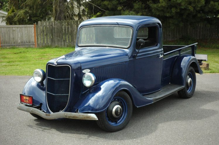 1936, Ford, Pickup, Classic, Old, Retro, Vintage, Blue, Usa, 1500×1000 01 HD Wallpaper Desktop Background
