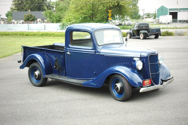 1936, Ford, Pickup, Classic, Old, Retro, Vintage, Blue, Usa, 1500×1000 08 HD Wallpaper Desktop Background