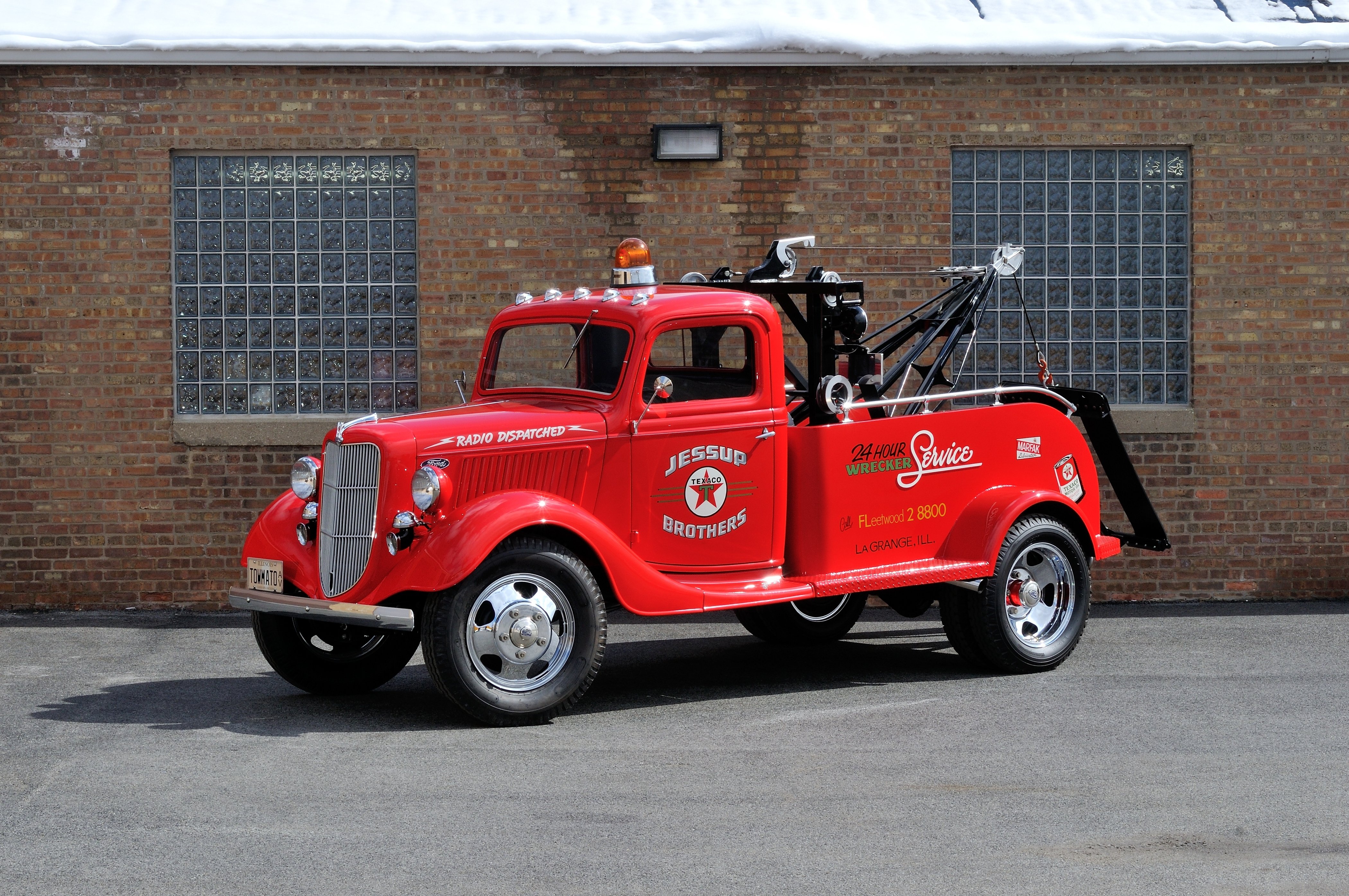 1936, Ford, Truck, Model, 51, Wrecker, Red, Classic, Old, Retro, Vintage, Usa, 4200x2790 01 Wallpaper