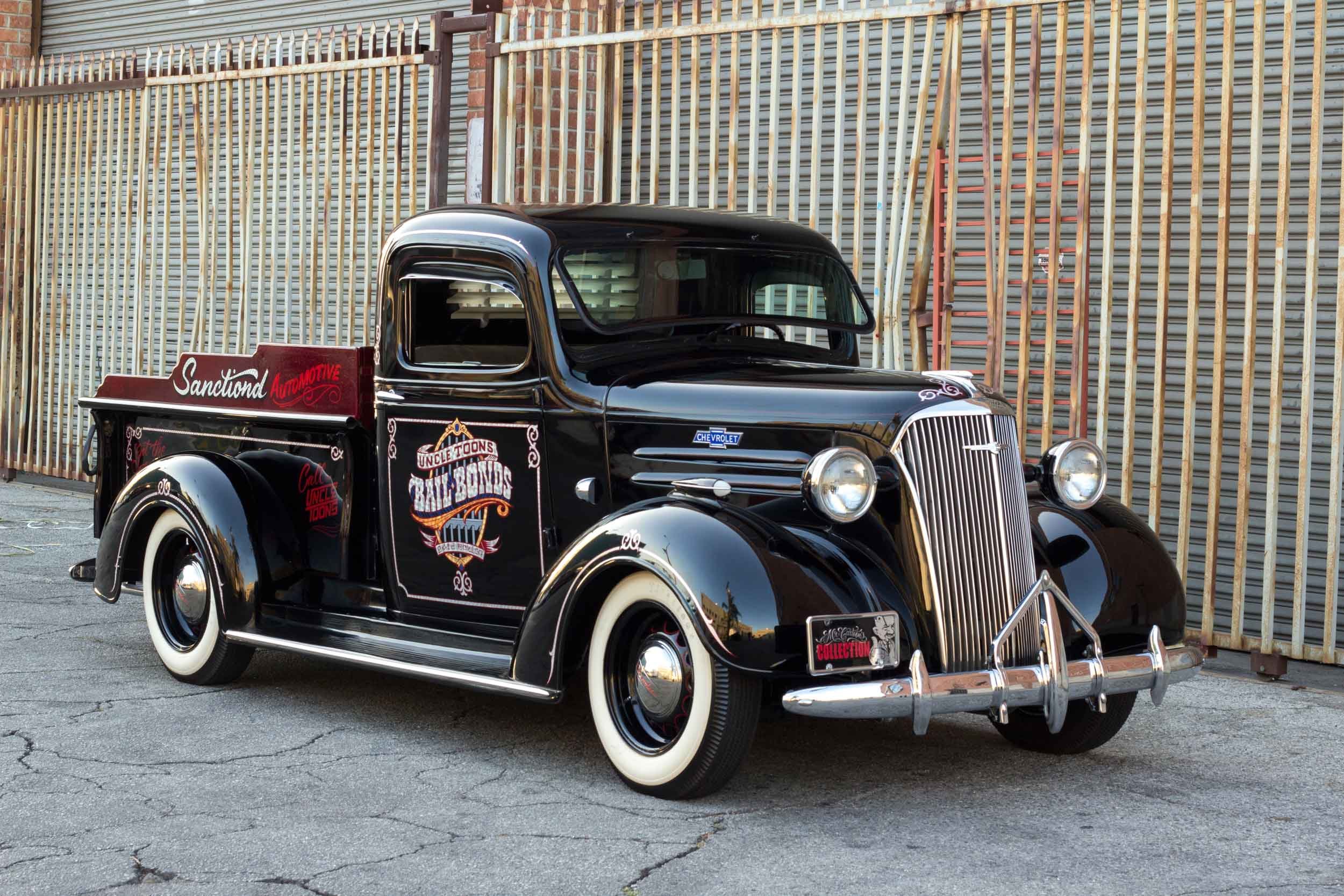 1937, Chevrolet, Chevy, Pickup, Hotrod, Hot, Rod, Custom, Old, School, Black, Usa, 2500x1667 01 Wallpaper