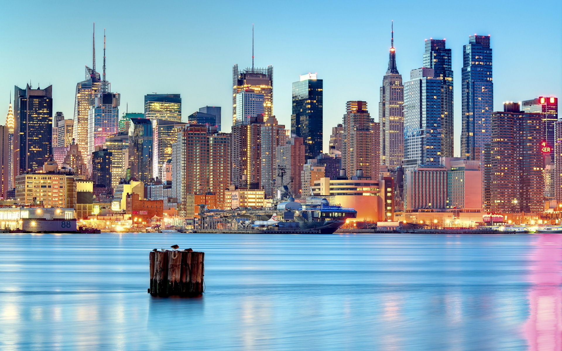 united, States, New, Jersey, Weehawken, New, York, City, Reflection Wallpaper