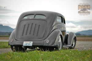 1937, Ford, Sedan, 2, Door, Slantback, Hotrod, Streetrod, Hot, Rod, Street, Black, Usa, 1500×1000 02