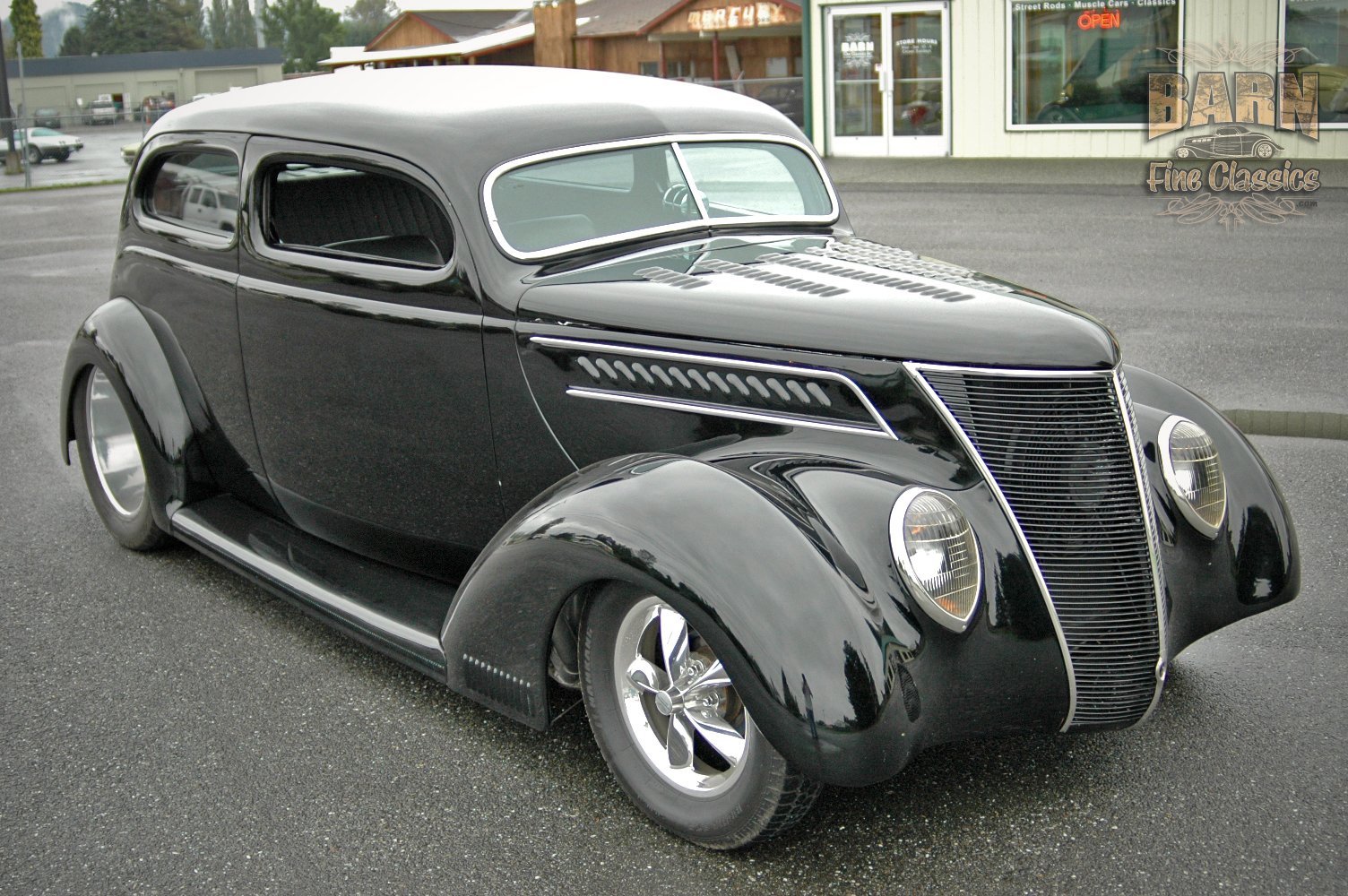 1937, Ford, Sedan, 2, Door, Slantback, Hotrod, Streetrod, Hot, Rod, Street, Black, Usa, 1500x1000 13 Wallpaper