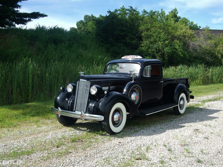 1937, Packard, 120, Pickup, Classic, Old, Retro, Vintage, Black, Usa, 2000×1500 HD Wallpaper Desktop Background
