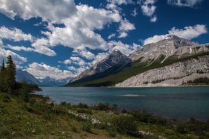 landscape, Mountain, River, Sky, Clouds, Old, Goat, Mountain, Canada