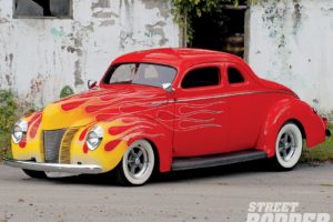 1940, Ford, Coupe, Hotrod, Hot, Rod, Custom, Flamed, Red, Old, School, Usa, 1600×1200 03
