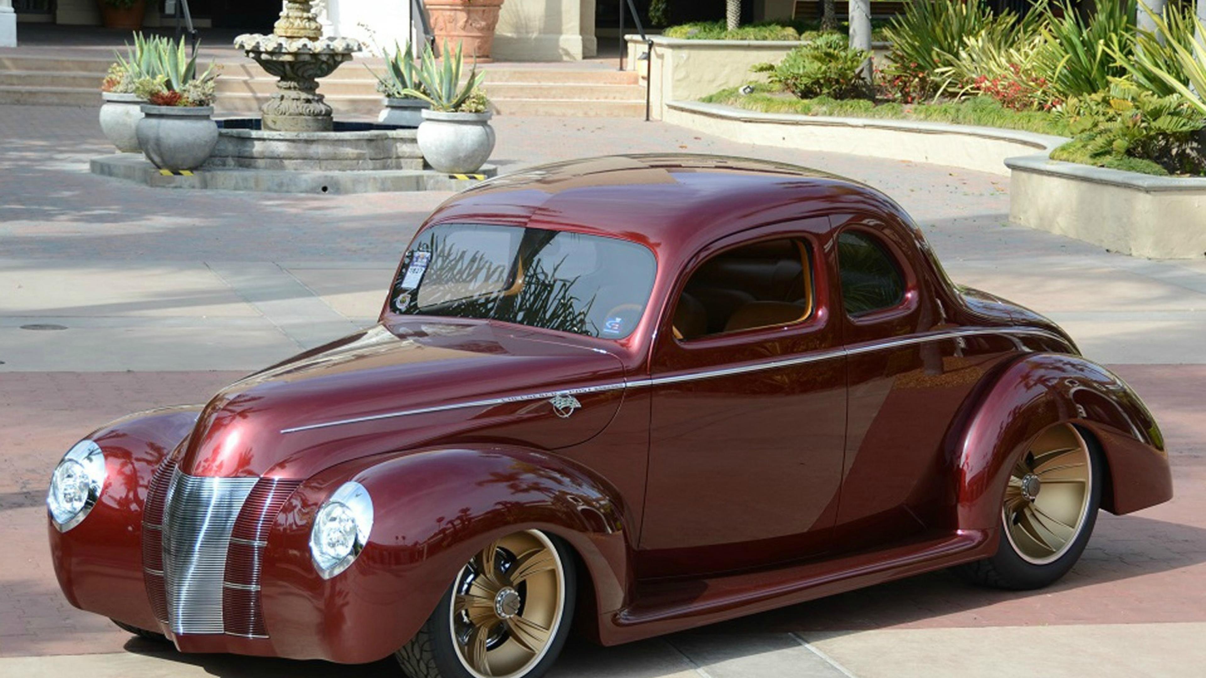 1940, Ford, Coupe, Hotrod, Streetrod, Hot, Rod, Street, Low, Usa, 3840x2160 Wallpaper