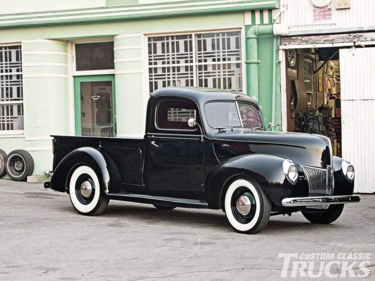 1940, Ford, Pickup, Hotrod, Hot, Rod, Old, School, Usa, 1600×1200 03 HD Wallpaper Desktop Background