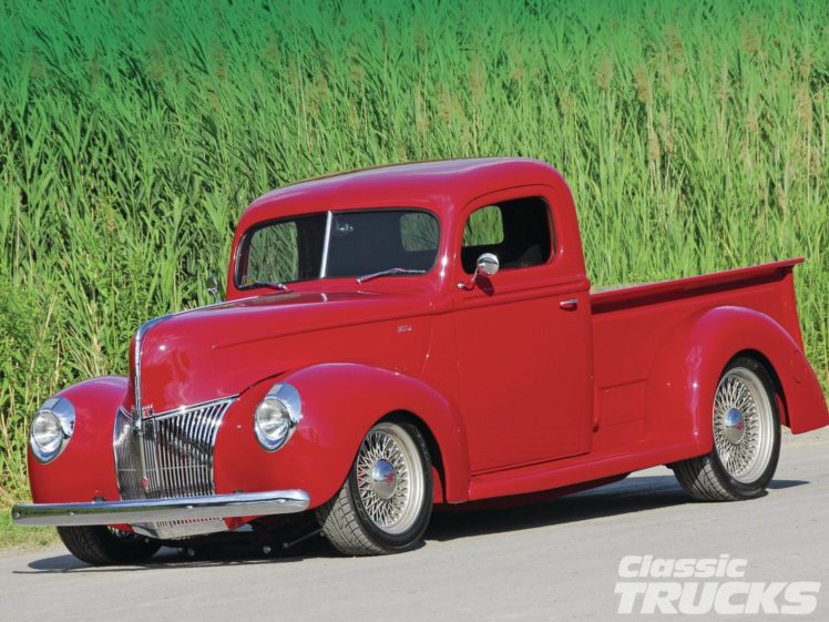 1940, Ford, Pickup, Hotrod, Streetrod, Hot, Rod, Street, Red, Low, Usa, 1600×1200 01 HD Wallpaper Desktop Background
