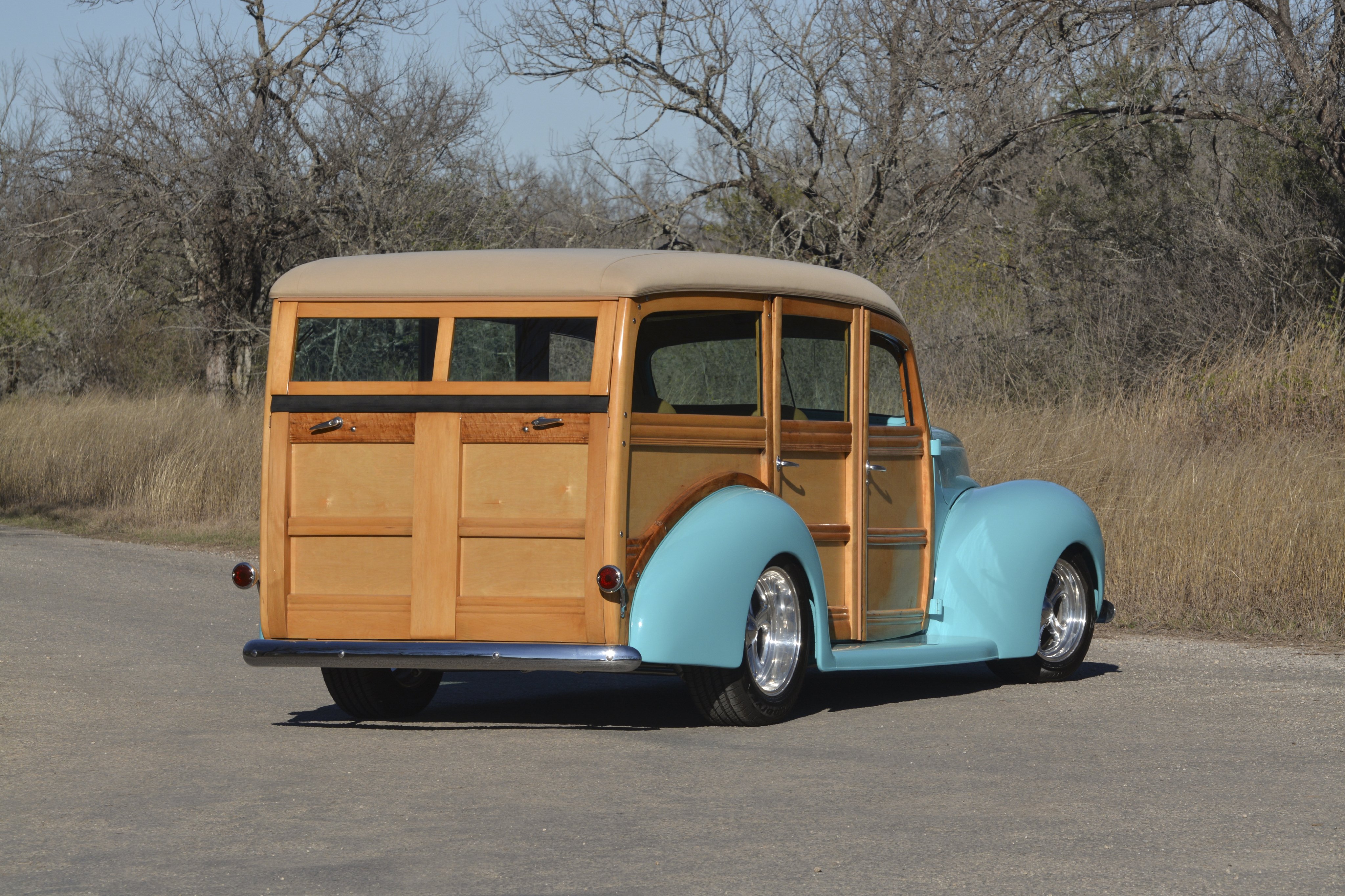 1940, Ford, Deluxe, Woody, Wagon, Hotrod, Streetrod, Hot, Rod, Street, Usa, 4096x2730 03 Wallpaper