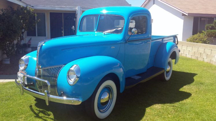 1941, Ford, Pickup, Blue, Classic, Old, Vintage, Usa, 2096×1741 03 HD Wallpaper Desktop Background