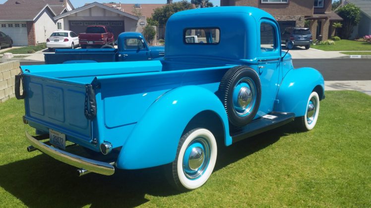 1941, Ford, Pickup, Blue, Classic, Old, Vintage, Usa, 2096×1741 02 HD Wallpaper Desktop Background