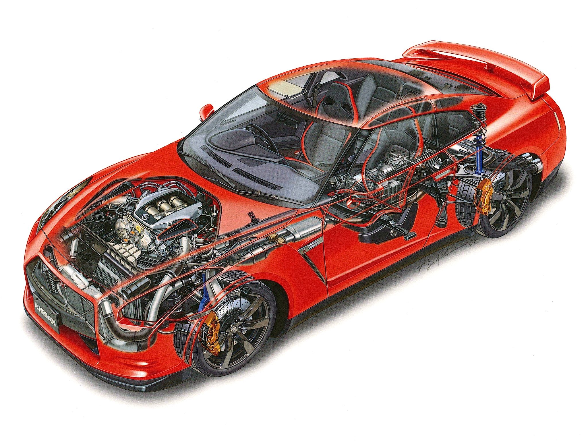 2008, Nissan, Gt r, Technical, Cars Wallpaper