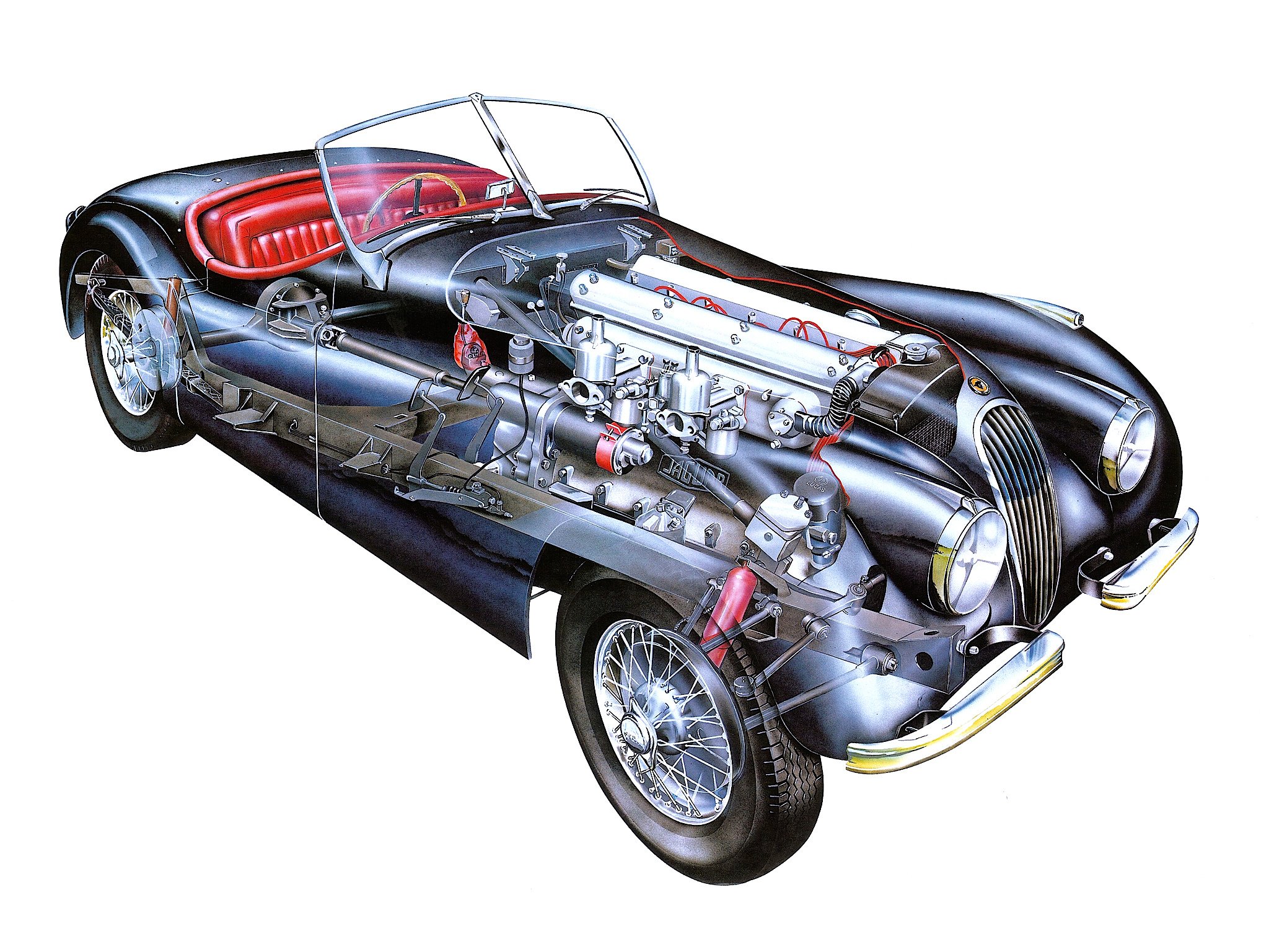 1951, Jaguar, Xk120, Technical, Cars Wallpaper