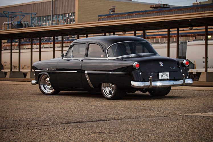 1952, Ford, Customline, Sedan, Two, Door, Streetrod, Street, Rod, Rodder, Black, Usa, 2040×1360 05 HD Wallpaper Desktop Background
