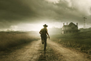 houses, Path, Cowboys, The, Walking, Dead, Running