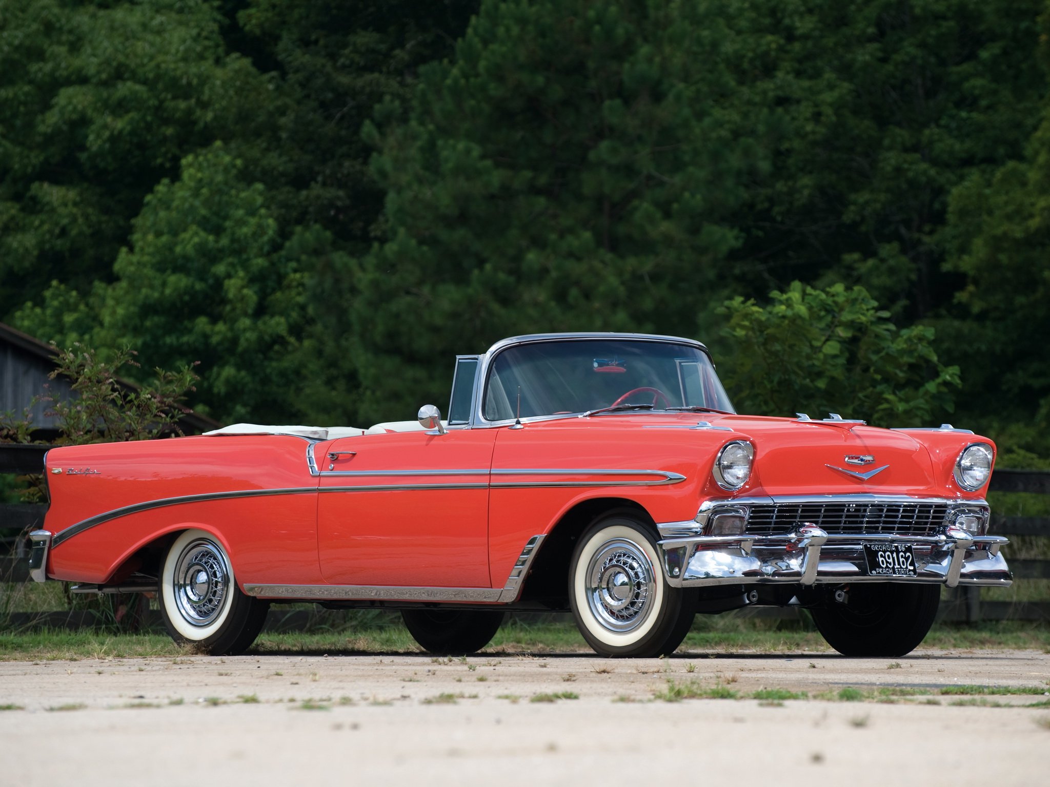 1956, Chevrolet, Bel, Air, Convertible, Cars, Classic Wallpaper