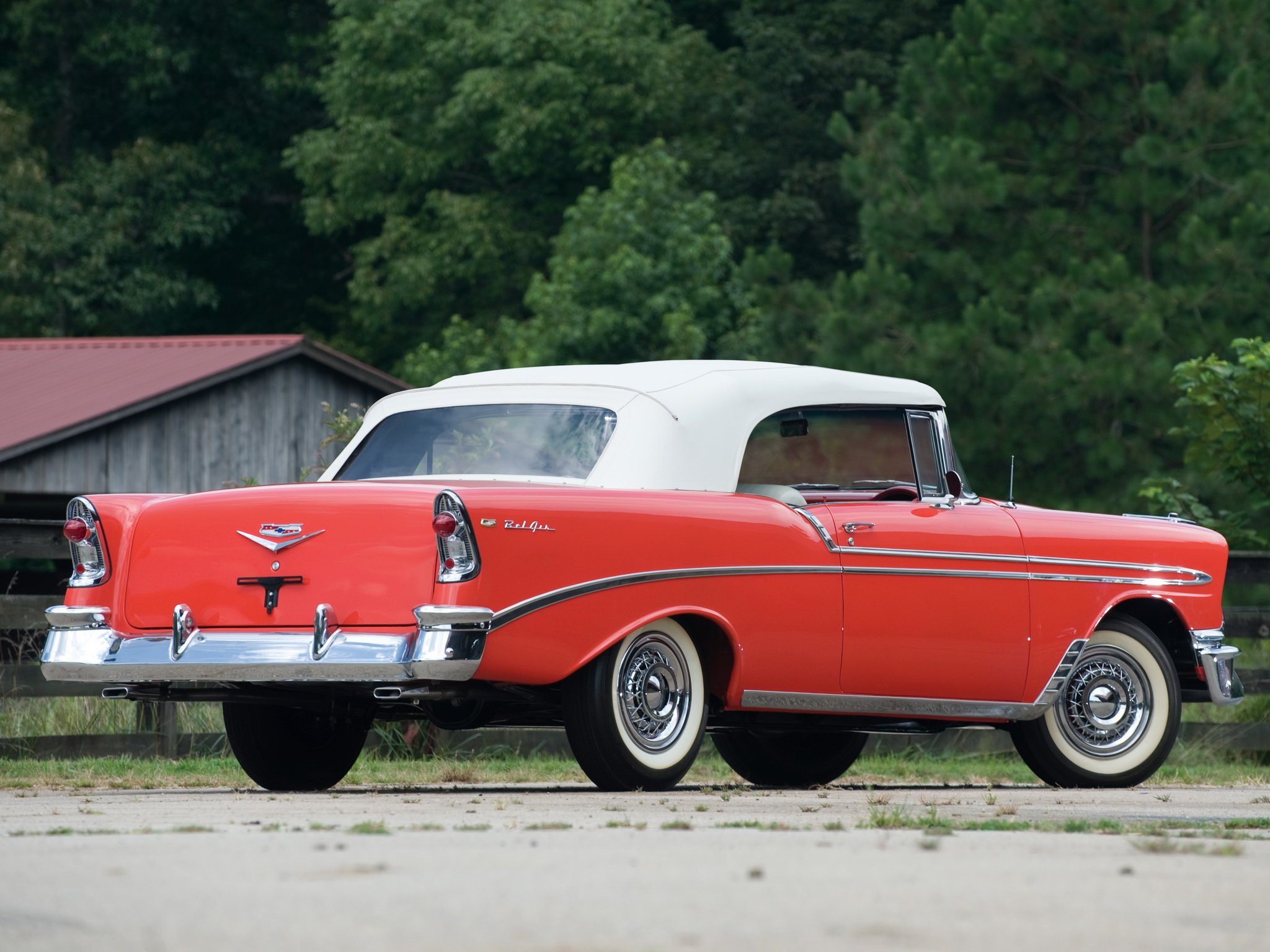 1956, Chevrolet, Bel, Air, Convertible, Cars, Classic Wallpaper