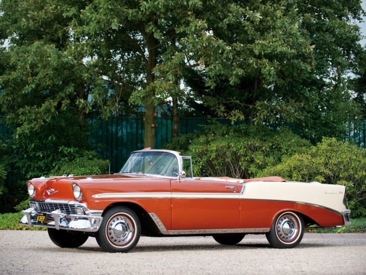 1956, Chevrolet, Bel, Air, Convertible, Cars, Classic HD Wallpaper Desktop Background
