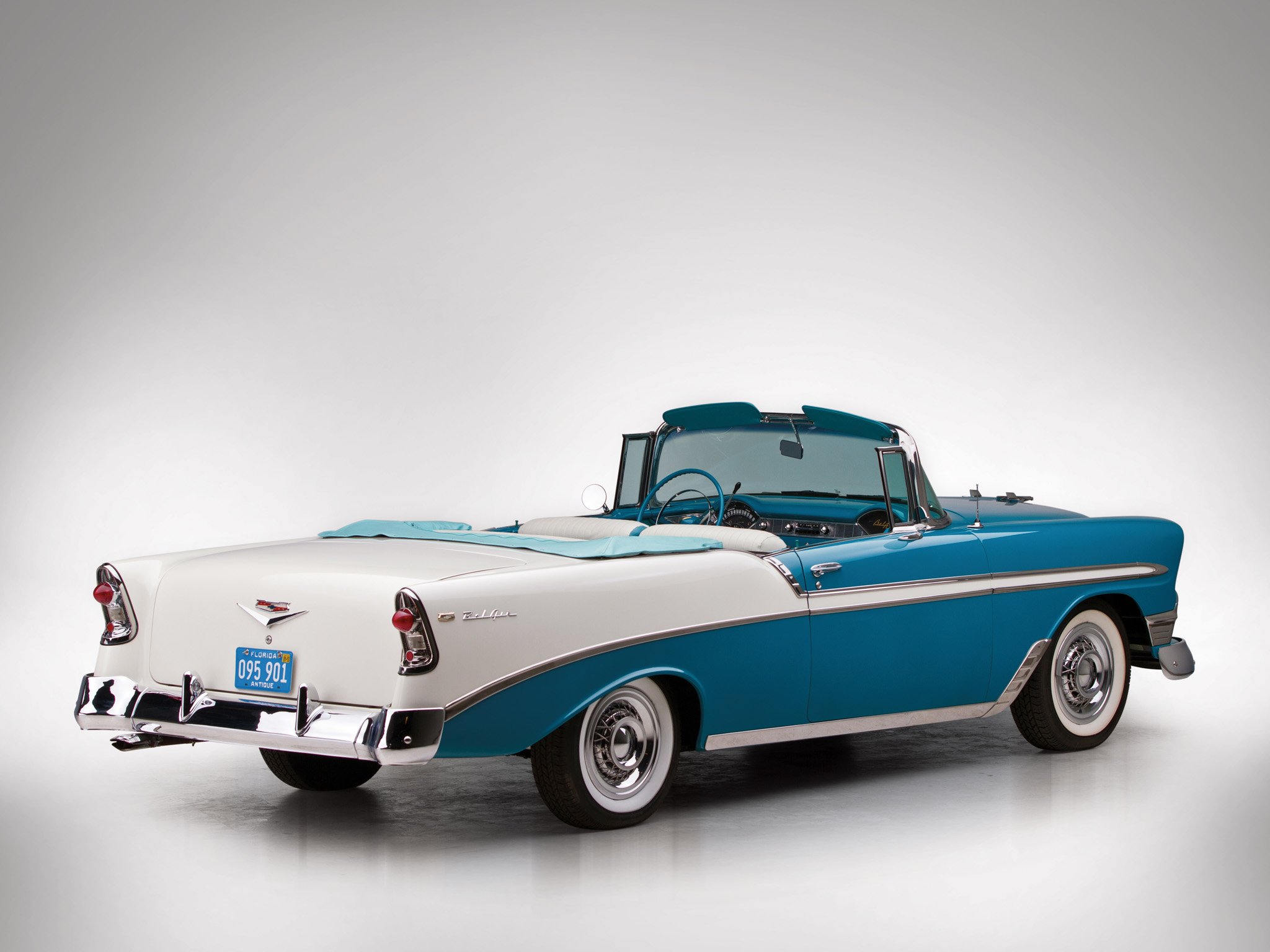 1956, Chevrolet, Bel, Air, Convertible, Cars, Classic Wallpaper