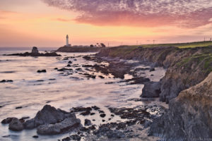lighthouse, Beach, Ocean, Shore, Coast, Sunset