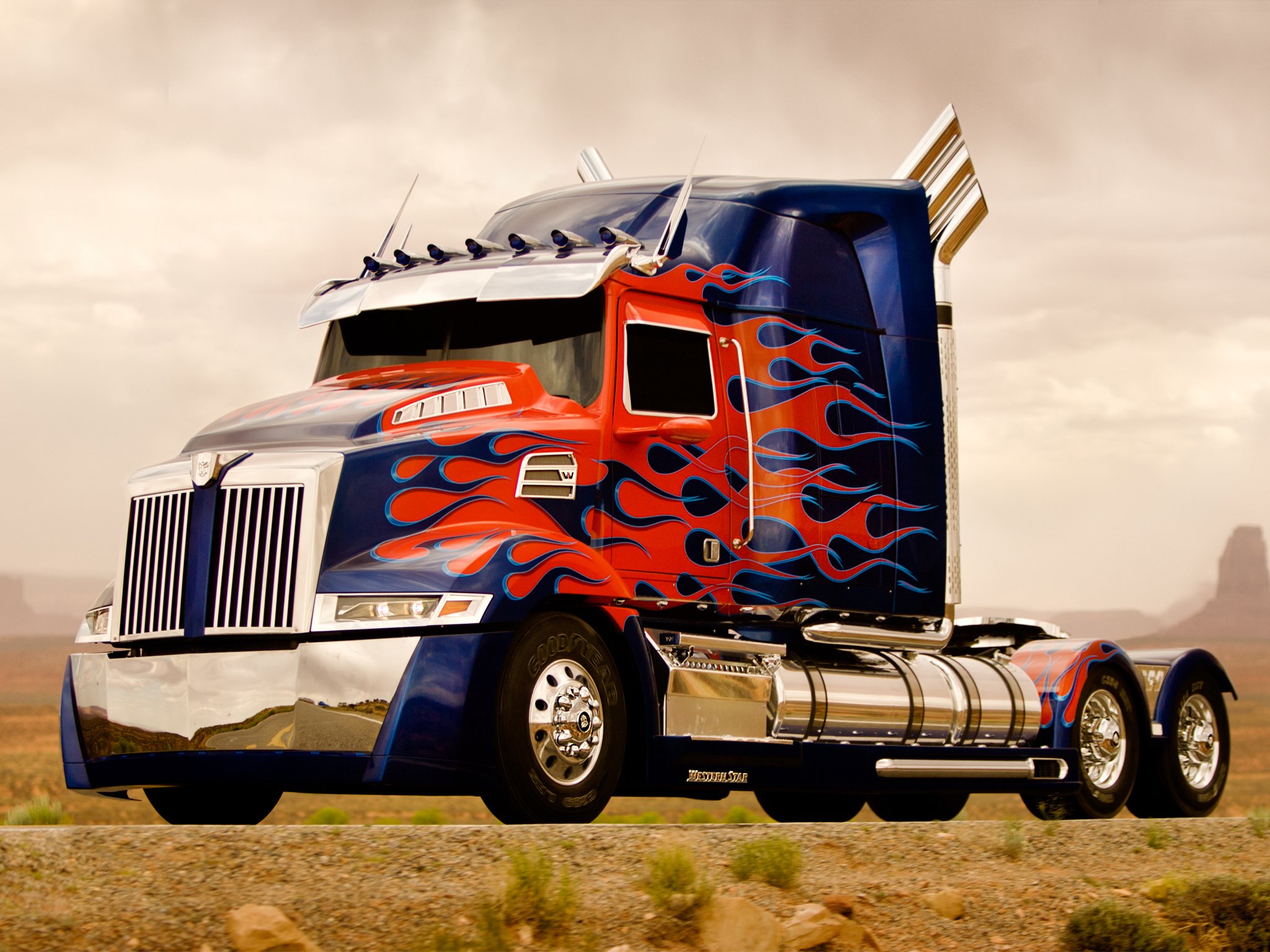 western, Star, 4900, Optimus, Prime, 2014, Truck Wallpaper