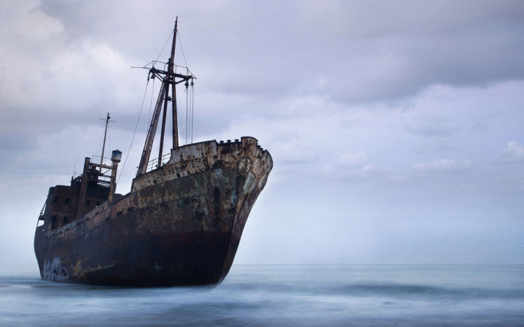 ship, Abandon, Deserted, Rust, Beached, Ocean HD Wallpaper Desktop Background