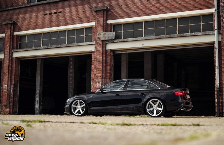 cars, Vossen, Tuning, Wheels, Audi a4, Sedan, Black HD Wallpaper Desktop Background