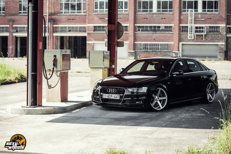 cars, Vossen, Tuning, Wheels, Audi a4, Sedan, Black HD Wallpaper Desktop Background