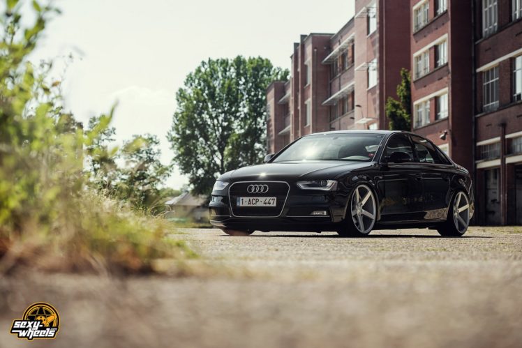 cars, Vossen, Tuning, Wheels, Audi a4, Sedan, Black HD Wallpaper Desktop Background